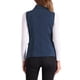 thumbnail image 3 of Chaqueta sin mangas con cremallera Inspire Chic para mujer, chaleco utilitario con bolsillos, talla XS, azul marino, 3 of 5