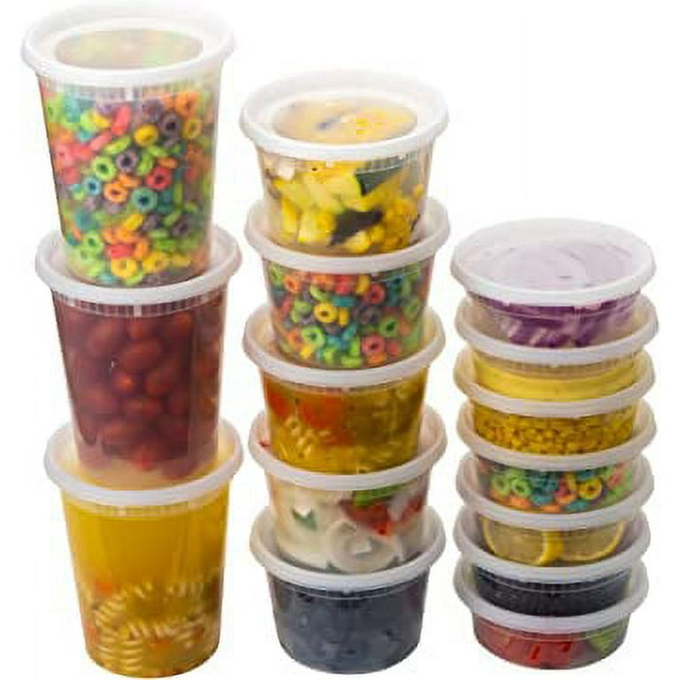 32 oz. (Quart Size) Plastic Freezer Food Storage Deli Soup