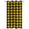thumbnail image 2 of Outdoor Curtains for Patio Waterproof, Black Yellow Plaid Windproof Pravicy Outside Porch Blackout Curtain, Retro Country Buffalo Check Gingham Sun Blocking Grommets Curtains for Cabana 54"x108", 2 of 9