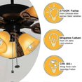 thumbnail image 2 of Newway Set Of 6 Vintage Edison Bulbs E27 Led Globe Bulb G80 6w Warm White 2700k, 2 of 4