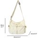 thumbnail image 2 of Bolso vagabundo de caracol de gran capacidad de lona con múltiples bolsillos Bolsos casuales Bolso de hombro para mujeres y hombres Viajes de compras, 2 of 5