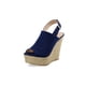 thumbnail image 1 of Sandalia De Plataforma Azul Marino Ajuste Al Tobillo 11.5Cm Mundo Terra 030416, 1 of 3