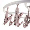 thumbnail image 4 of Portable Foldable Clothes Drying Rack with 20 Rotating Clips for Underwear Socks Towels Multi Purpose Laundry Hanger Indoor Outdoor Plastic Lightweight Compact Travel Storage, 4 of 5