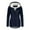 Navy, variant on Women's Plus Size Winter Coat Recycled Puffer Jacket Warm Thicken Parka Overcoat with Removable Hood