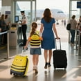 thumbnail image 4 of Costway 2-Piece Kid's Luggage Set with Cute Bee Backpack & 18" Rolling Suitcase Name Card, 4 of 10