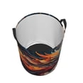 thumbnail image 2 of KLL Dynamic Fire Bird Art Waterproof Foldable Laundry Hamper Bucket with Handles for Storage Bin,Kids Room,Home Organizer (Small ), 2 of 7