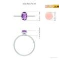 thumbnail image 4 of ANGARA Natural 0.7 Ct. Amethyst with Diamond Classic Ring in 14K White Gold for Women (Ring Size: 9.5), 4 of 9
