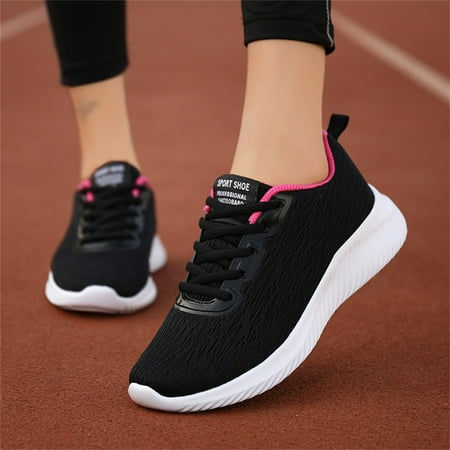 

Quealent Running Shoes Womens High Heeld Wedge Sneakers for Women - Ladies Hidden Sneakers Lace Up Shoes Chioce for Casual and Daily Wear Hot Pink 8.5