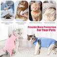 thumbnail image 4 of Minzimin 1/2Pack Cat Surgery Recovery Suit Kitten Onesie for Cats After Surgery Female Breathable Kitty Spay Suit for Abdominal Wound Skin Diseases E-Collar Alternative Wear, 4 of 7