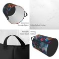 thumbnail image 2 of Balery Vibrant Rooster Painting Cesta de ropa redonda con asas, impermeable, independiente, para ropa, juguetes, dormitorio y familia-Small, 2 of 6