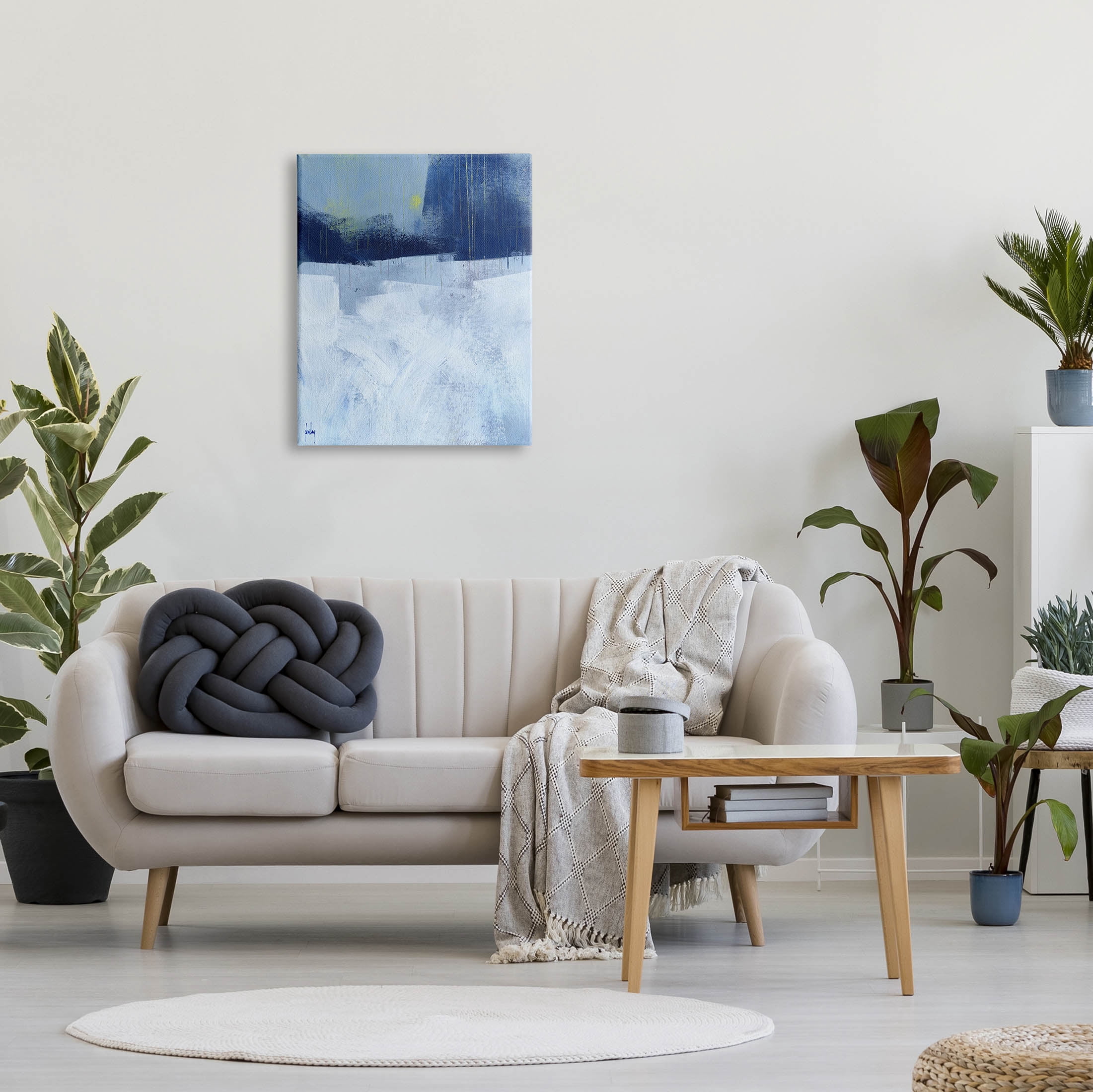 Stupell Industries Abstract Blocked Layered Shapes Painting Gallery Wrapped Canvas Print Wall Art, Design by Paul Bailey