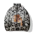 thumbnail image 4 of Abrigo informal de algodón de invierno para hombre, parka, ropa de calle Harajuku, chaqueta con estampado de tigre y león, chaquetas para hombre, ropa para hombre, abrigos fríos, 4 of 5