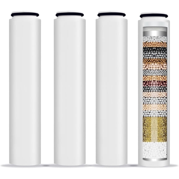 4 Pack Replacement Filters Compatible With Cobbe Handheld Shower Head,Water Filter For Water Softening,Removes Chlorine(White)