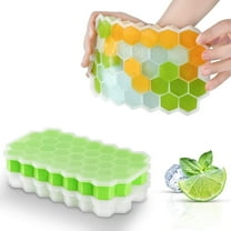 Food-Grade Silicone Ice Cube Tray with Lid and Storage Bin for Freezer, Easy-Release 36 Small Nugget Ice Tray with Spill-Proof Cover&Bucket, Flexible Ice Cube Molds with Ice Container, Scoop Cover