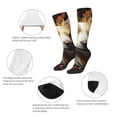 thumbnail image 4 of Bingfone Compression Socks for Women and Men Long Socks for Running Athletic Cycling Nurse-Vintage Colorful Flower Puppy, 4 of 8