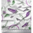thumbnail image 1 of Soimoi Crepe Silk Fabric Feather & Dream Catcher Home Decor Fabric Prints By Yard 42 Inch Wide, 1 of 3