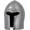 Polished Silver 16G, variant on Armory Replicas Premium Italian Medieval Helmets - Barbuta Helm w Visor Lock, Leather Lining & Reinforced Eye Openings