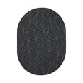thumbnail image 1 of Furnish My Place Indoor Floor Rug - 12 ft. x 15 ft. Oval, Dark Gray, Geometrical Print, Customized Area Rug for Bedrooms, Hallways, Living Rooms, 1 of 5