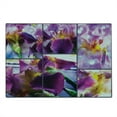 thumbnail image 2 of Rustic Cutting Board, Blooming Iris Flowers Orchids on Rustic Wood Natural Floral Beauty Romantic Image, Decorative Tempered Glass Cutting and Serving Board, Large Size, Yellow Purple, by Ambesonne, 2 of 5