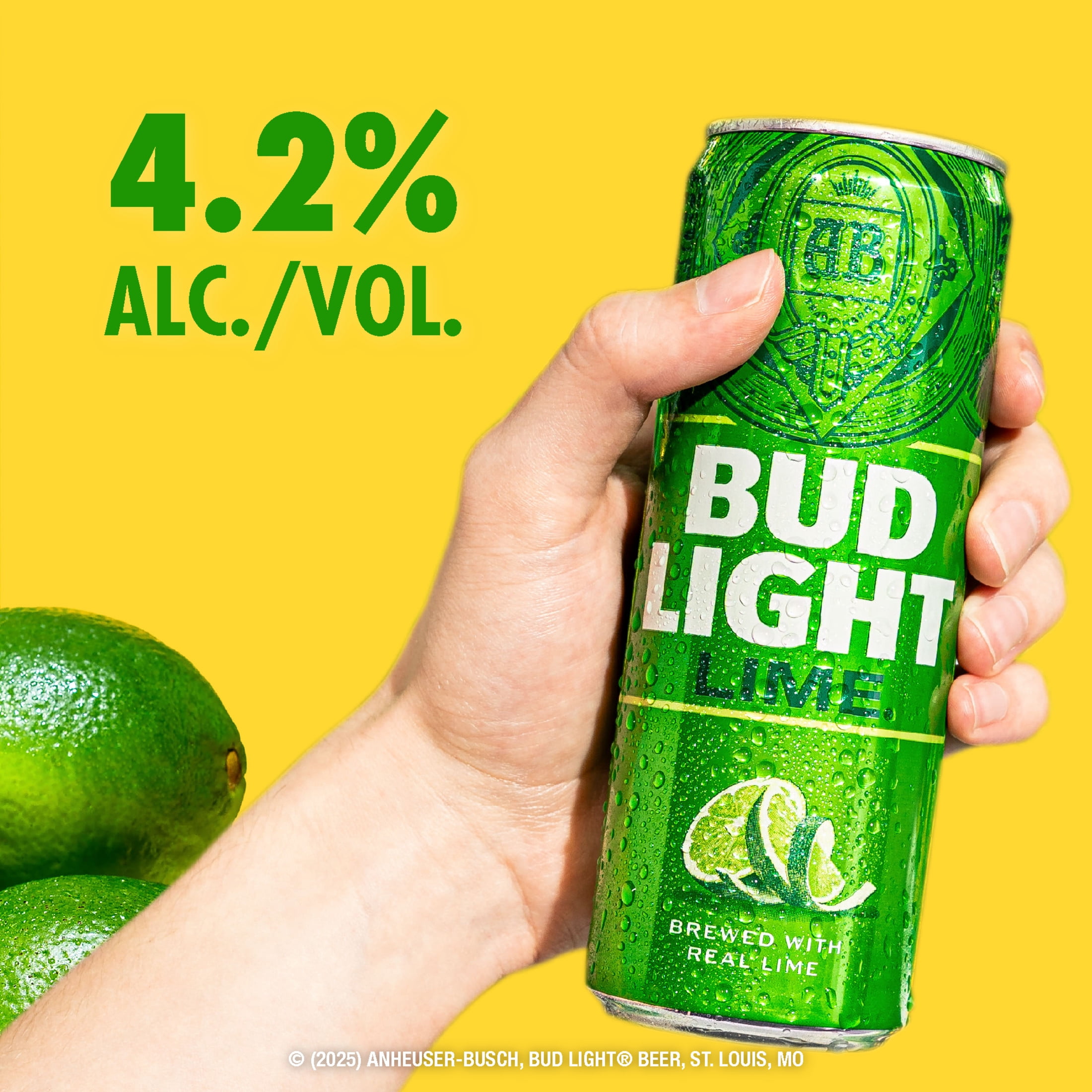 Bud Light Lime American Light Lager Beer 12 pack 12 fl oz Aluminum Cans 4.2% ABV