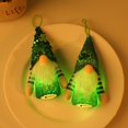 thumbnail image 3 of Jlong 2PCS St. Patrick's Day Lighted Gnome Set Leprechaun Swedish Gnome Ornaments LED Glowing Irish Leprechaun Gnome Tomtees Irish Gnome Elf Scandinavian Gnomes for St. Patrick's Day Christmas, 3 of 9