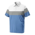 thumbnail image 5 of GrmtClth Men's Big & Tall Bold Stripe Pattern Sport Shirt Short Sleeve Collared Quick Dry Comfortable Golf Apparel Blue 3XL, 5 of 7