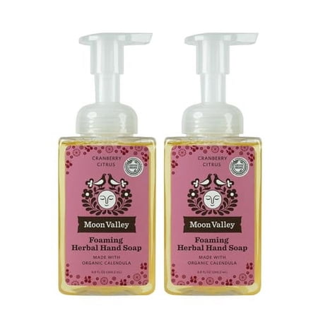 Moon Valley Herbal Foaming Hand Soap, Vegan (Cranberry Citrus, Recyclable Bottle)