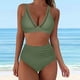 thumbnail image 2 of Gibobby Trajes de Baño para Mujer Bikini de cintura alta para mujer, bañadores sexys de dos piezas con realce, traje de baño Vintage, conjunto de Bikini (AG,CH), 2 of 5