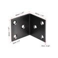 thumbnail image 2 of Uxcell L Shape 40x40x40mm Black Corner Brace Angle Bracket 4 Pack, 2 of 5