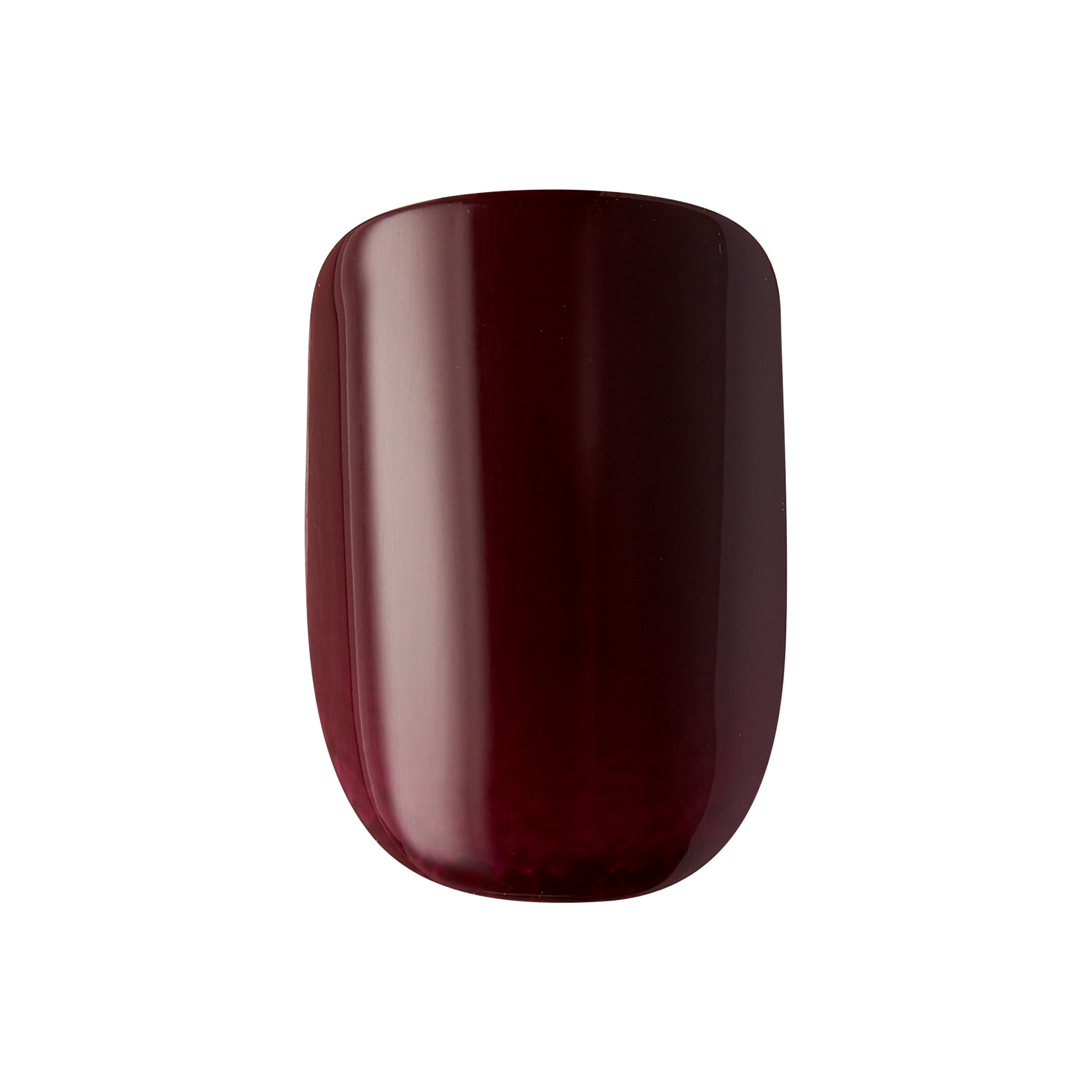 Impress Design Press On Nails , No Glue, Red, Short Length, Squoval Shape, 33 Pieces
