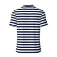 thumbnail image 4 of Rocae Navy Blue And White Stripes for Men's Short Sleeve Polo Shirt, Quick Drying Performance Moisture Wicking Sports Men's Golf Shirt Large, 4 of 9