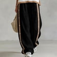 thumbnail image 2 of Edvintorg Wide Leg Lounge Pants for Women Plus Size Fashion Elastic Waisted Casual Loose Trouser with Pockets Women's Clothes Army Green XXXL, 2 of 7