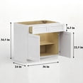 thumbnail image 2 of LUXEYARD Kitchen Base Cabinets, Sideboard Storage Cabinet, Entryway Cabinet with 2-Drawers & Adjustable Shelf, 36" W X 24" D X 34.5"H, 2 of 8