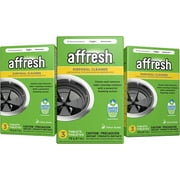 Affresh W10509526M3 3 Pack Garbage Disposal Cleaner | Removes Odor Causing Residues, U.S. EPA Safer Choice Certified, 9 Tablets (3 Packs, 3 Tablets each)