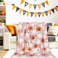 thumbnail image 6 of Halloween Fuzzy Flannel Blanket 60 x 50 Inch Ghost Pumpkin Throw Blanket Pink Soft Blanket for Farmhouse Home Chair Sofa Couch Bed, 6 of 6