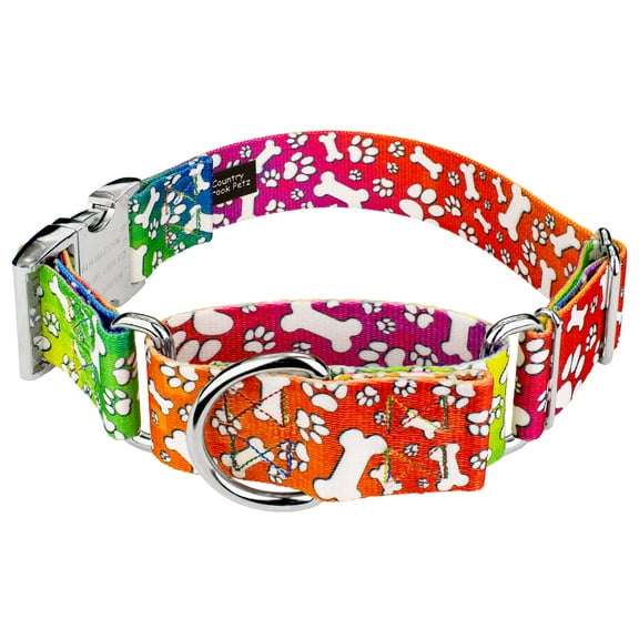 Country Brook Petz® HossFit Jr Wide Martingale with Premium Buckle (Trippy Doggo, Medium)
