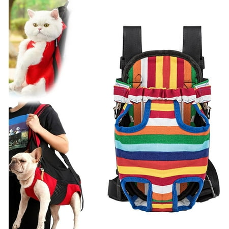 Furry Pawsy Carrier  Furry Pawsy Cat Carrier  Cat Chest Carrier  Pet Carrier Backpack  Cat Front Carrier Bag  Cat Front Carrier Chest  Comfortable Shoulder Straps  Adjustable (Color-N  Small)