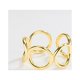 thumbnail image 1 of Anillo de banda circular ajustable de oro de 18 quilates, anillos de nudillo de cadena de eslabones simples, joyería de dedo apilable de moda JM, 1 of 7