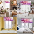 thumbnail image 5 of Marble Pink Purple Valance Curtain Gradient Liquid Gold Foil Wavy Window Valances Rod Pocket Short Curtains Window Treatments for Kitchen Bedroom Bathroom Laundry 56" x 16", 5 of 9