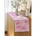 thumbnail image 5 of Table Runner 72 Inches Long for Kitchen Dining, Pink White Bow Dresser Scarf Farmhouse, Dining Table Decorations for Wedding/Parties, Modern Art Watercolor Bowknot 13 x 72 In, 5 of 8