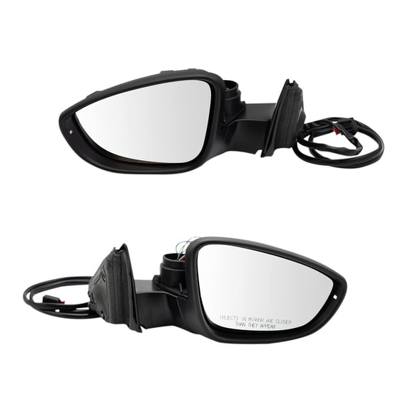 TRQ Mirror Power Heated Manual Fold Turn Signal Paint to Match Pair for Passat MRA09498