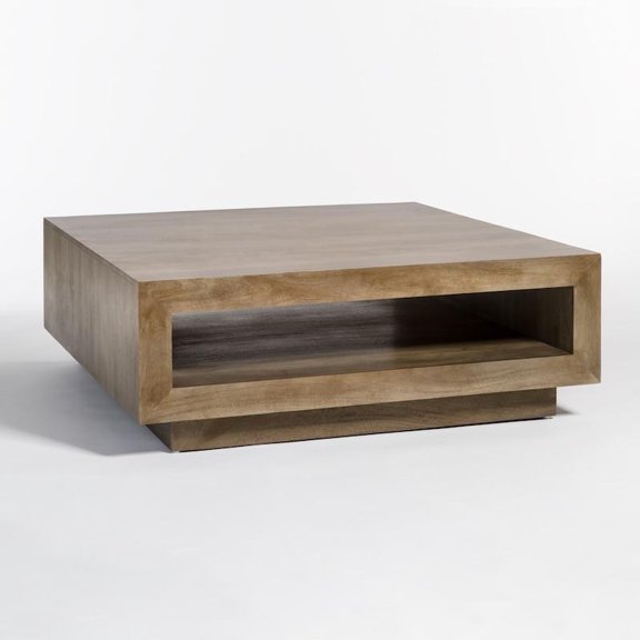Traditional Mango Wood Coffee Table with Light Ash Finish