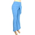 thumbnail image 3 of Lmueinov Bell Bottom Pants for Women Elastic Waist Tie Front Flare Pants Solid Color Slim Fit Trousers Fashion Casual Wrap Waist Pants for Vacation Everyday Wear, 3 of 7