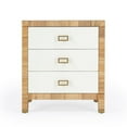 thumbnail image 4 of Corfu 3 Drawer Natural And White  Raffia And Wood Chest, 4 of 10