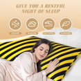 thumbnail image 6 of Long Pillow Cover Yellow-Black-Bee-Stripes Cushion Body Pillow Case Rectangle Decorative Throw Printed Pillowcase 20 X 60 Inch, 6 of 6