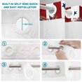 thumbnail image 3 of No Hook Shower Curtain with Built-in Rings - Patriotic Stripe Stars Washable Waterproof Fabric Bathroom Curtains for Hotel,Rentals, Stall 36 X 72 Inch , Farmhouse Country Red White and Blue, 3 of 9