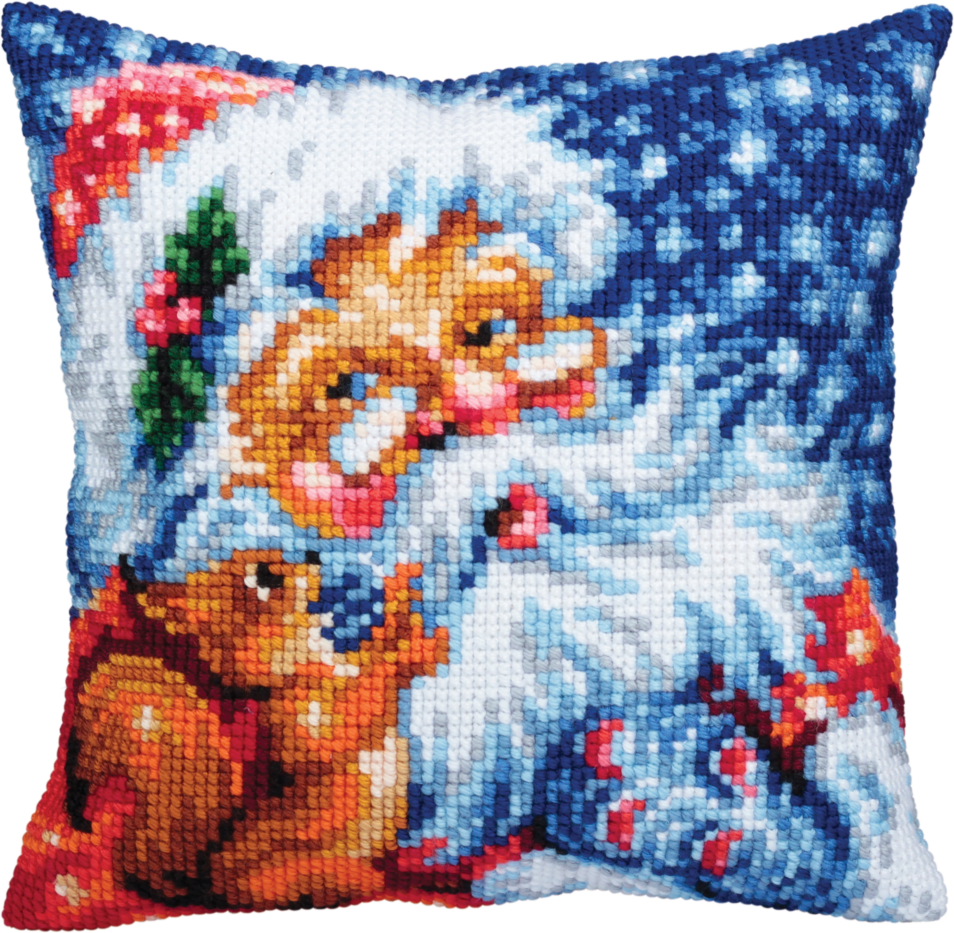Collection D'Art Stamped Needlepoint Cushion Kit 40X40cmSanta