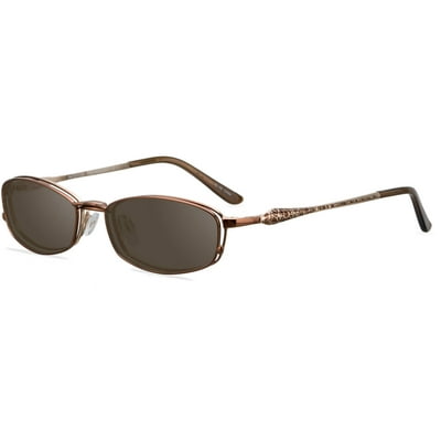 Stylish Brown Prescription Glasses for Women EasyClip S3209 in Bahrain at BHD 96 Rating 4