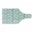 thumbnail image 1 of Pastel Cutting Board, Ornate Hand Drawn Flourish Pattern Floral Swirls Blooms Spring Yard Themed, Decorative Tempered Glass Cutting and Serving Board, Wine Bottle Shape, Multicolor, by Ambesonne, 1 of 1