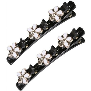 Floral Double Layer Braided Bangs Hair Clip Women Double Hairgrips Hairpins Twist Barrettes Plait Alice Braided Bangs Hairs H9L9